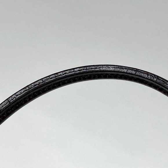 Burberry Plaid Logo Cylinder Handbag Beige Brown - Picture 5 of 6